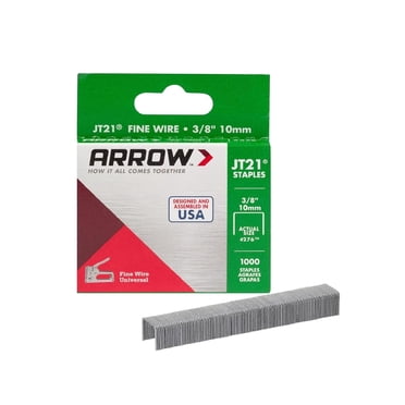 Arrow Fastener JT21/JT27 Staples,3/8" Leg Length,7/16" Crown Width
