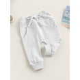 thumbnail image 3 of Faithtur Baby Boys Sweatpants, Elastic Waist Drawstring Solid Fall Trousers with Pockets for Casual Daily, 3 of 7