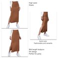 thumbnail image 3 of Slit Long Skirt, Bodycon Long Skirt Easy Matching Versatile  For Party Green,Red,Brownness,Brown,Black, 3 of 6