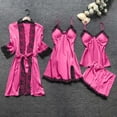 thumbnail image 1 of Mefallenssiah Lingerie Femme Robe en Soie et Dentelle Robe de Nuit Tenue de Sommeil Nuisette Ensemble de Pyjama, 1 of 3