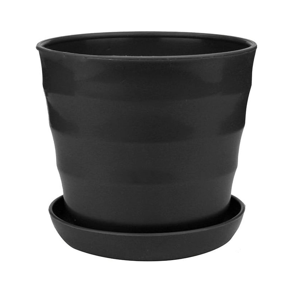 Kgfrsd Flower Pots Plant Pots Colourful Mini Plastic Flower Pot Succulent Plant Flowerpot Home Office Decor Outdoor Planters Black