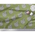 thumbnail image 2 of Soimoi Rayon Crepe Fabric Leaves & Floral Block Print Sewing Fabric Yard 46 Inch Wide, 2 of 4