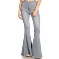 thumbnail image 1 of Feinuhan Jeans Rétro Taille Haute à Pattes d'Éléphant pour Femme, Gris, Petit, 1 of 5