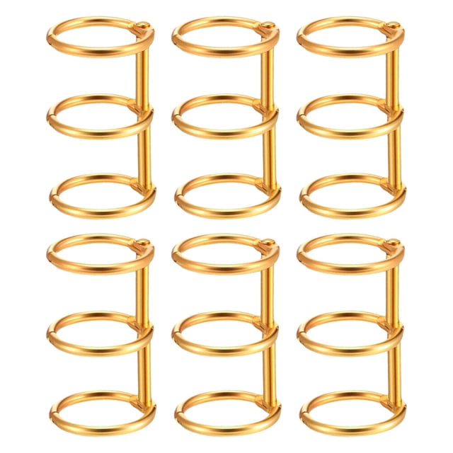 6pcs Practical Binding Rings Loose Leaf Binding Ring DIY Notebook Coils