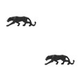 thumbnail image 3 of Transemion Resin Animal Shape Sculpture Glossy Decorative Home Decor Ornament Black 2Set, 3 of 6
