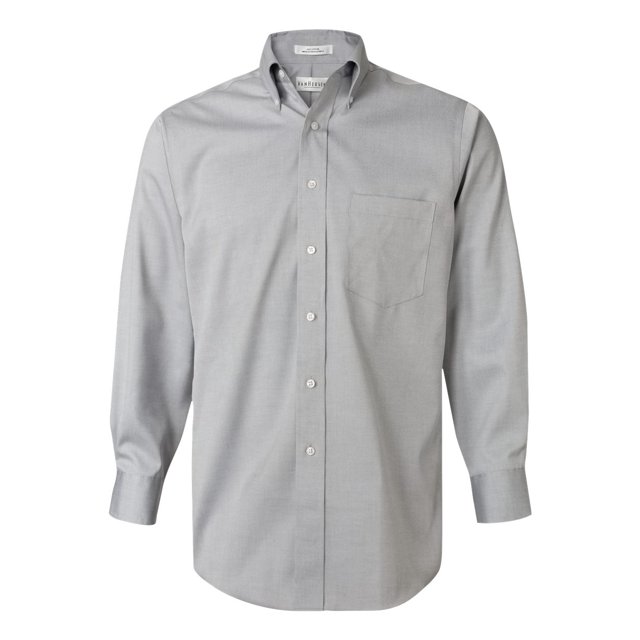 Non-Iron Pinpoint Oxford Shirt, L, French Grey