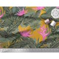 thumbnail image 2 of Soimoi polyester Crepe Fabric Floral & Leaves Tropical Print Sewing Fabric Yard 42 Inch Wide, 2 of 3
