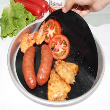 2 Pack 24cm Round Non-Stick High Temperature Pan Frying Pan Liner Sheet Cooking Wok Sheet Pad for Kitchen BBQ Baking
