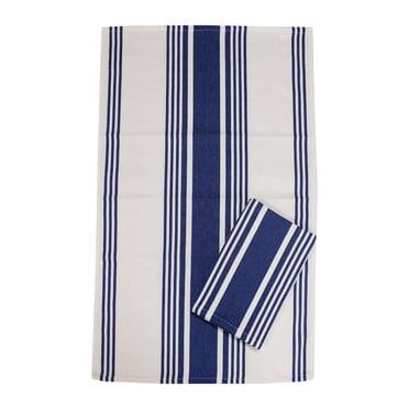 Hometrends Kitchen Towel 2 pack, 100% Cotton, Blue