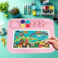 thumbnail image 1 of Silicone Painting Mat, Reusable Art Drawing Board For Paint And Modeling Clay, Washable Graffiti Activity Pad, Built In Storage Compartments, Portable Creative Craft Surface, 1 of 6