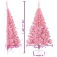 thumbnail image 4 of vidaXL Demi-Arbre de Noël Artificiel avec Support Rose 150 cm PVC, 4 of 5