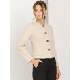 thumbnail image 4 of INSPIRE CHIC Women's Fall Vintage Lightweight Short Button Jacket with Pockets, 4 of 6