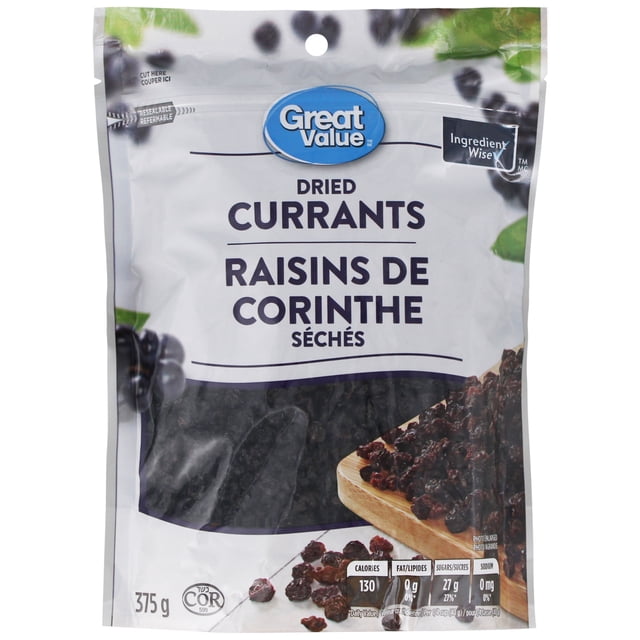 Great Value Dried Currants 375g