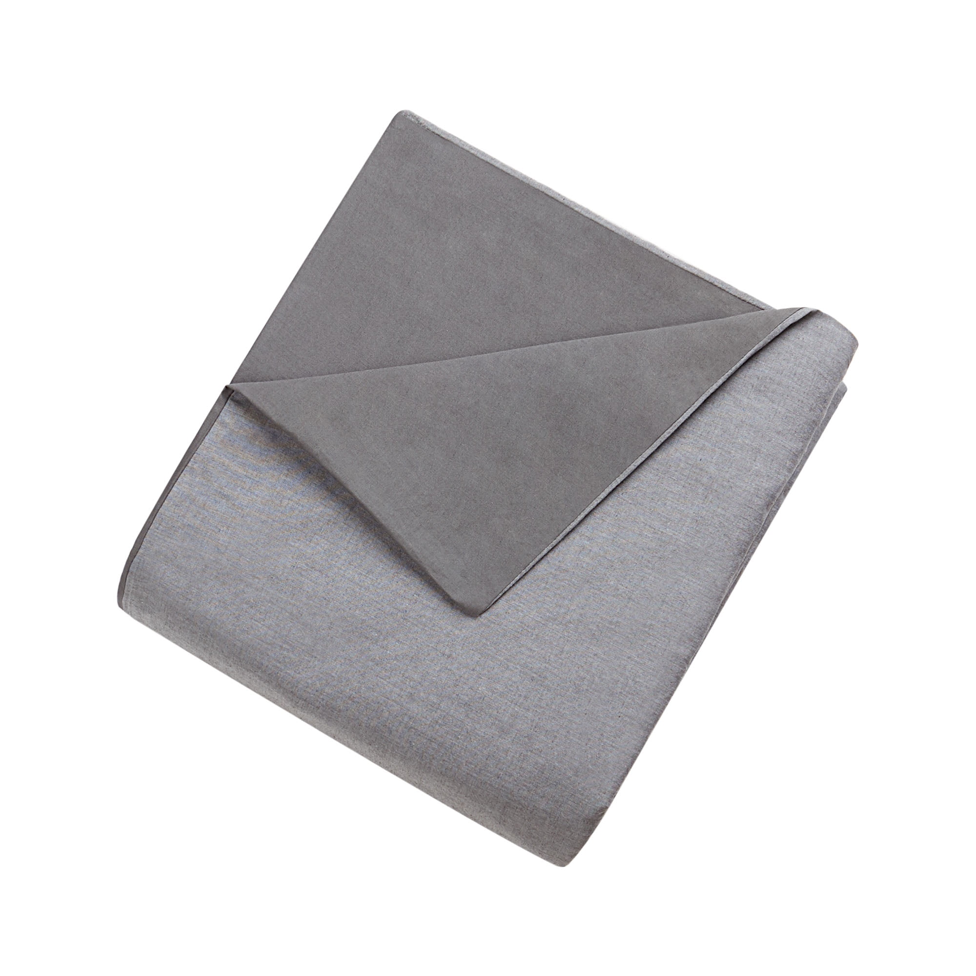 HOMETRENDS 2-Piece Grey Chambray Duvet Cover Set, Twin