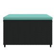 thumbnail image 2 of vidaXL Garden Footrests with Cushions 2 pcs Black Poly Rattan, 2 of 5