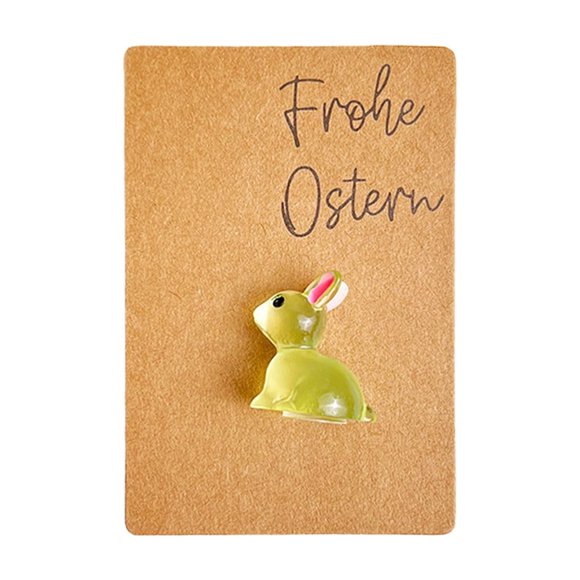 Green Easter Glow-In-The-Dark Bunny Pocket Hug Card Easter Greeting Card Gift Card Rabbit-Shaped Plastic Material Holiday Gift 3.14 X 2.12 Inches