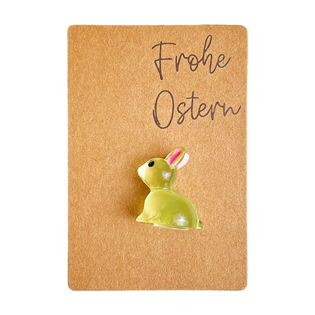 Green Easter Glow-In-The-Dark Bunny Pocket Hug Card Easter Greeting Card Gift Card Rabbit-Shaped Plastic Material Holiday Gift 3.14 X 2.12 Inches