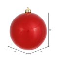 thumbnail image 5 of Vickerman N593003DCV Boule Ornement Bonbon Rouge UV, 12 Po., 5 of 5