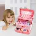 thumbnail image 2 of Kids Cosmetic Toy Set With Lipstick And Makeup Case, Washable And Safe Pretend Play Gift For Girls, Role Play And Creative Fun, 2 of 9