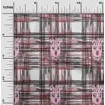 thumbnail image 1 of oneOone Cotton Poplin Fabric Swirl & Check Ikat Printed Fabric 1 Yard 56 Inch Wide, 1 of 4