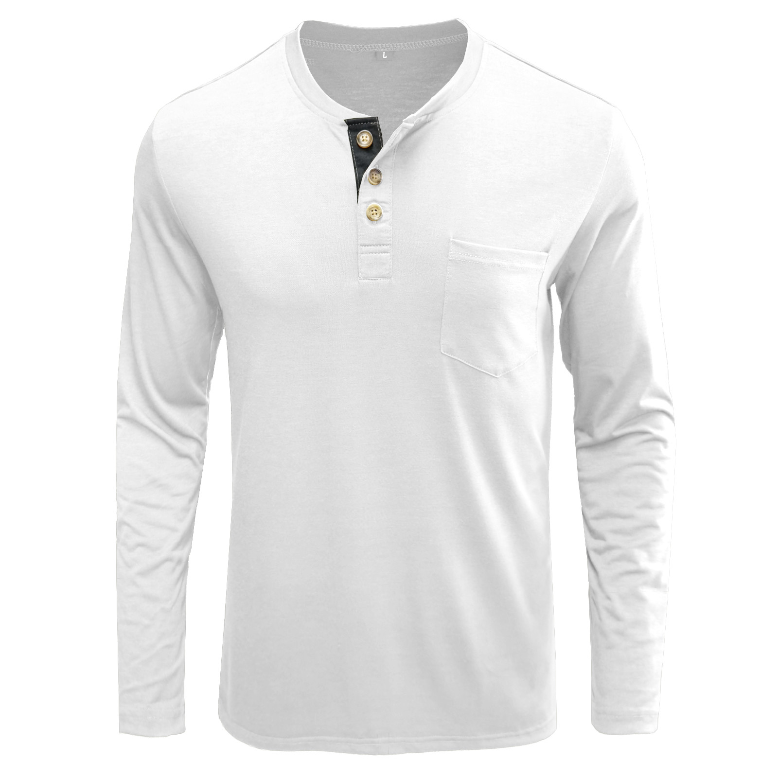 CEHVOM Hommes Manches Longues Musclé Robuste Basique Uni Couleur Unie Blouse T-Shirt Haut