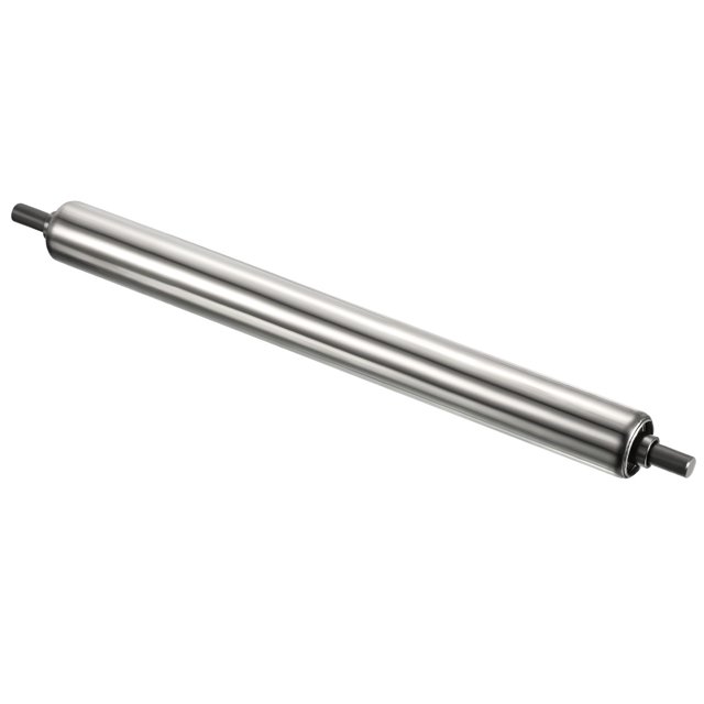 Uxcell Stainless Steel Gravity Conveyor Roller Transmission Galvanized End Silver 1"x10"