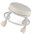 thumbnail image 4 of Rolling Ottoman, Memory Foam Scoot Stool Stain Resistant  for Indoor Orange,Beige,Coffee Color, 4 of 8