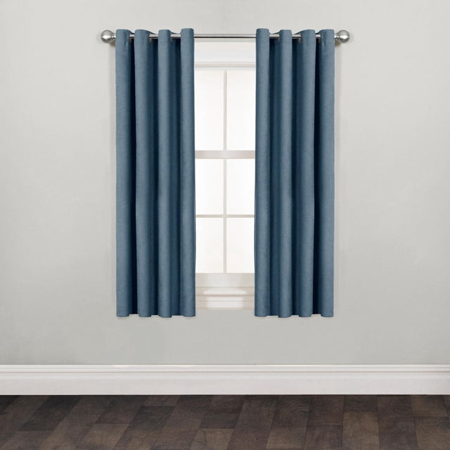 Mainstays Faux Suede Drapery Grommet Window Curtains Panel