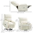 thumbnail image 3 of HOMCOM Lift Chair, Electric Reclining Chair with Side Pocket, Cream White, 3 of 10