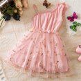 thumbnail image 4 of LOVZFMLL Robe pour Enfant 3-8 Ans, Mode, Couleur Unie, Paillettes, Fermeture Éclair, Manches Courtes, Col Rond, 4 of 9