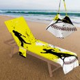 thumbnail image 1 of LSLJS Beach Chair Cover with Side Pockets, Microfiber Chaise Lounge Chair Towel Cover for Sun Lounger Pool Sunbathing Garden Beach Hotel, Easy To Carry Around, 1 of 6