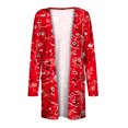 thumbnail image 5 of Pompotops Chemisier Décontracté à Manches Longues Imprimé pour Femmes avec Poche Cardigan Liquidation, 5 of 5