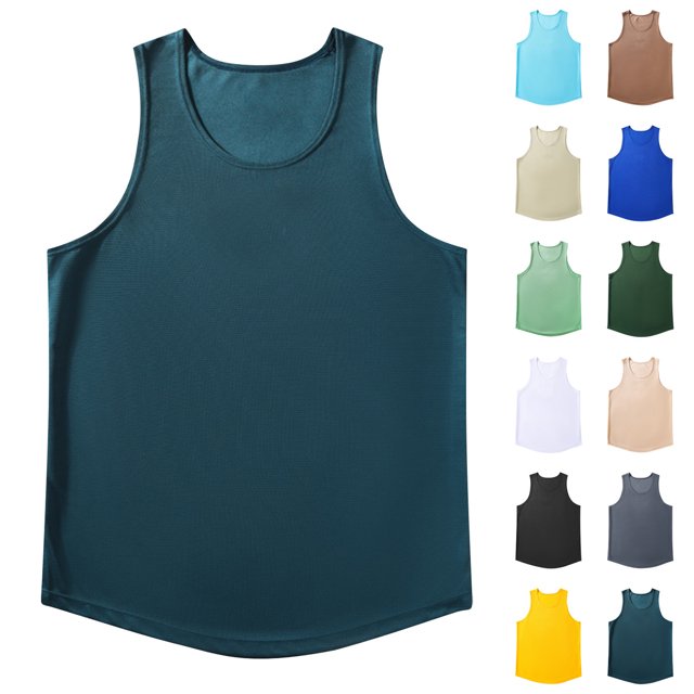 Styesk Tank Tops Men Casual Slim Fit Sleeveless Shirt Quick-Dry Tank Top Undershirt Compression Bodybuilding Muscle Shirt Splicing Color Beach Tank Top Breathable Gym Workout Tank Tops