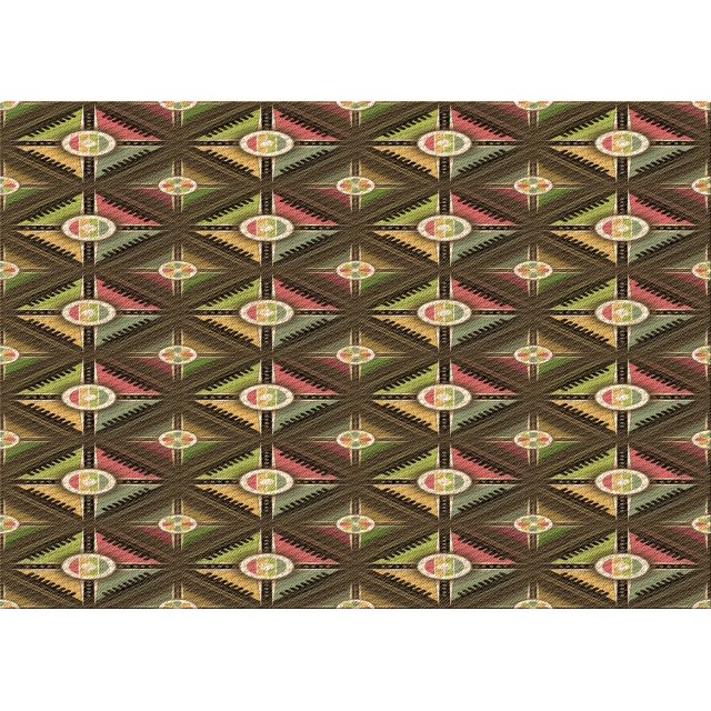 Ahgly Company Machine Washable Indoor Rectangle Transitional Cinnamon Brown Area Rugs, 5' x 7'