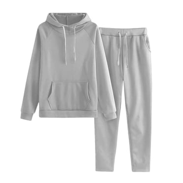 HAiming Womens Tracksuits 2 Piece Sets Hoodie Sweatshirts Baggy Elastic Waist Sweatpants with Pockets Sweatsuits
