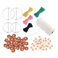 thumbnail image 2 of yuksok 3mm Macrame Cord Natural Macrame Rope Macrame Wall Hanging Kit with Wood Beads, 109 Pieces, 2 of 9