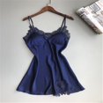 thumbnail image 2 of Woman Sleepwear Silk-Lace V-Neck Nightdress, 2 of 4