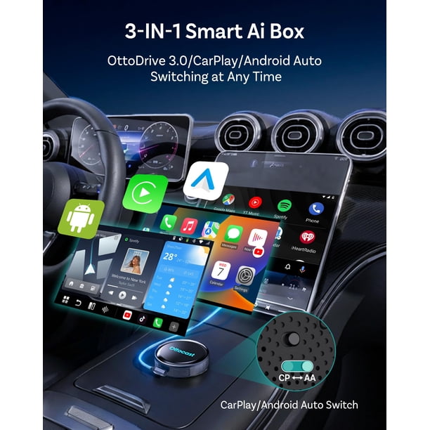 Ottocast P3 Pro AI Box Android 13 - AI Voice Control -Wireless