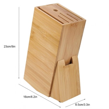 Sonew Porte-Couteaux à Trous Multifonctions Support de Rangement Outil Porte-Couteaux de Cuisine Bloc pour Couteaux Outil, Porte-Couteaux en Bambou