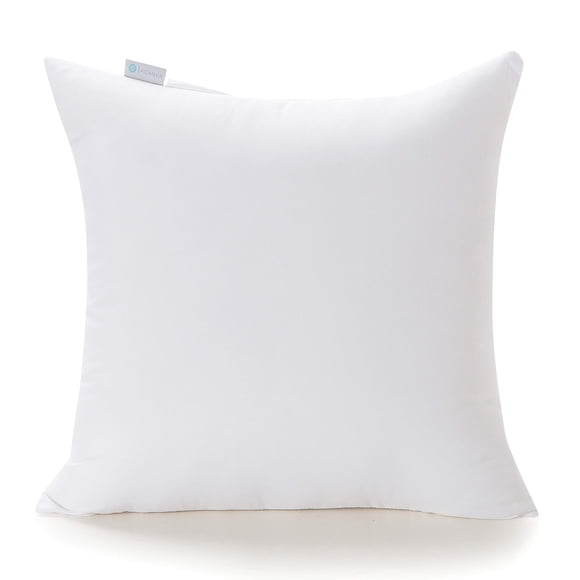 Acanva Decorative Square Throw Pillow Inserts Hypoallergenic Form Stuffer Cushion Sham Filler, 1 Count (Pack of 1), White