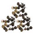 thumbnail image 1 of Herwey 30 Set Book Rivets Knurling Flat Brass Leather Binding Button Tack 9.5x4mm Nail + 4mm Screw,Tack Screw,Brass Rivets, 1 of 8