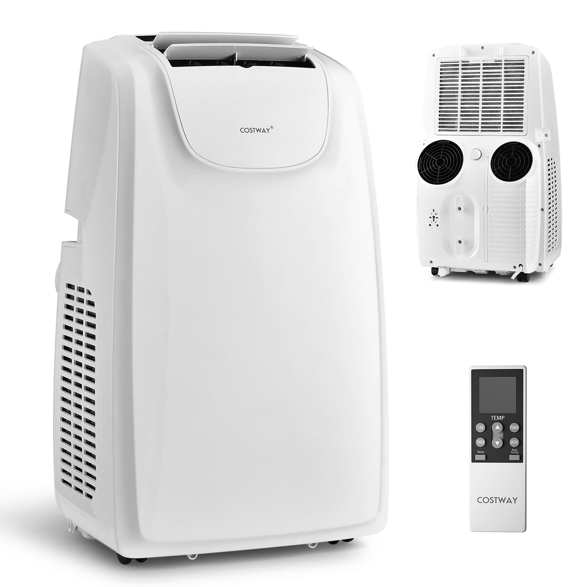 Costway 12,000 BTU Dual Hose Portable Air Conditioner 3-in-1 AC Unit w/ Remote Control