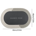 thumbnail image 3 of EDHITNR Super Absorbent Bath Rug Non Slip Silicone Backing Bathroom Floor Mat, Low Pile Polyester Shower Rug for Bathtub Washable Quick Dry Bath Mat for In Front of Shower Room, Black, 3 of 7