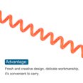 thumbnail image 4 of Unique Bargains Porte-Clés Spirale Extensible en Plastique à Ressorts de Poignet, Orange, Lot de 5, 4 of 5
