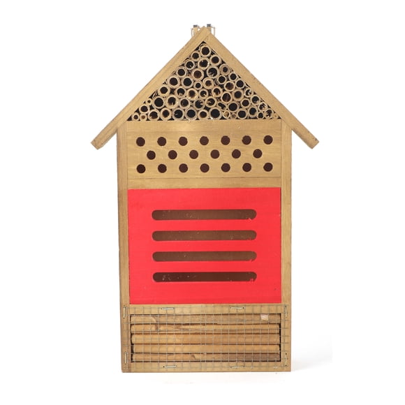 YUMILI Maison d'insectes, Maison d'abeilles d'insectes en Bois, nid d'abeilles en Bois Chambre d'insectes abri d'hôtel décoration de Jardin boîte de nids