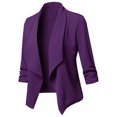 thumbnail image 4 of CEHVOM Womens Casual Solid Open Front Cardigan Long Sleeve Jacket Coat, 4 of 6