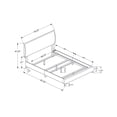 thumbnail image 2 of White Leather-Look Queen Size Bed by Monarch Specialties, 2 of 4
