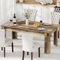thumbnail image 1 of Dining Table for 4-6, Rectangular Dining Room Table, Kitchen Table with Large Table Top, Dinner Table, Farmhouse Dining Table for Dining Room, Kitchen, Living Room, Retro Brown, 1 of 7