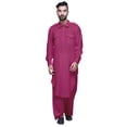 thumbnail image 1 of Atasi Long Sleeve Pathani Kurta Pyjama Indian Long Kurta Pajama For Men, 1 of 5