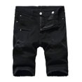 thumbnail image 3 of Cameland Men's Ripped Denim Trunks Stretchy Washed Jeans Trunks Cut-off Classic Fit Biker Jeans Trunks, 3 of 6